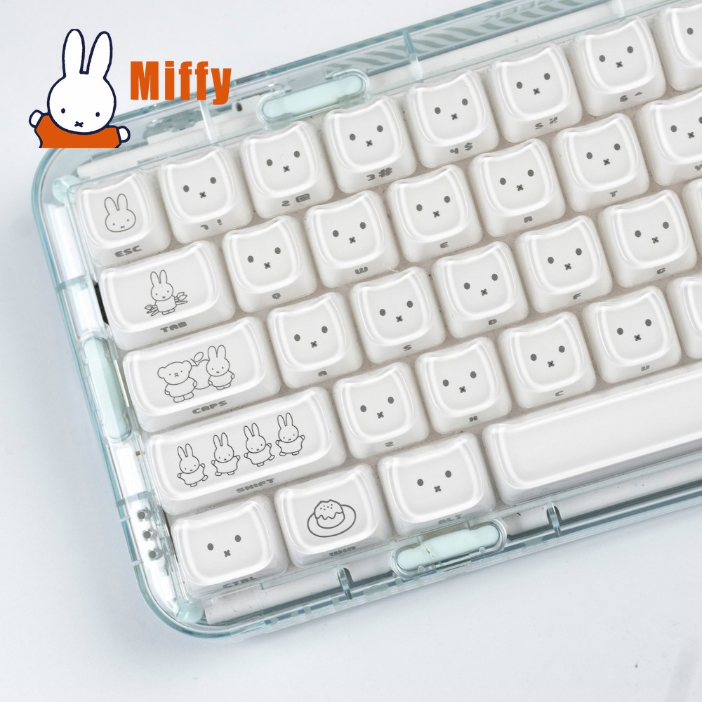 Pc Gaming Aesthetic - かわいいミッフィーキーキャップかわいいウサギのキーキャップメカニカルキーボードに適したクロス軸MAOプロファイルゲームオフィスPCゲーマーギフト