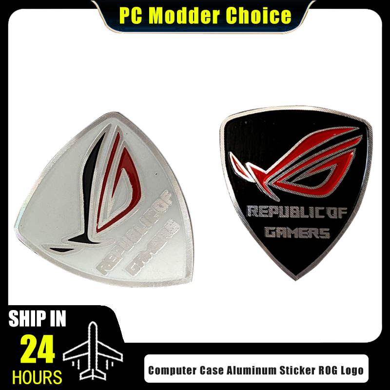 Pc Gaming Rog - コンピュータケースアルミステッカー ROG ロゴゲーマー信念ラベル PC キャビネット MOD