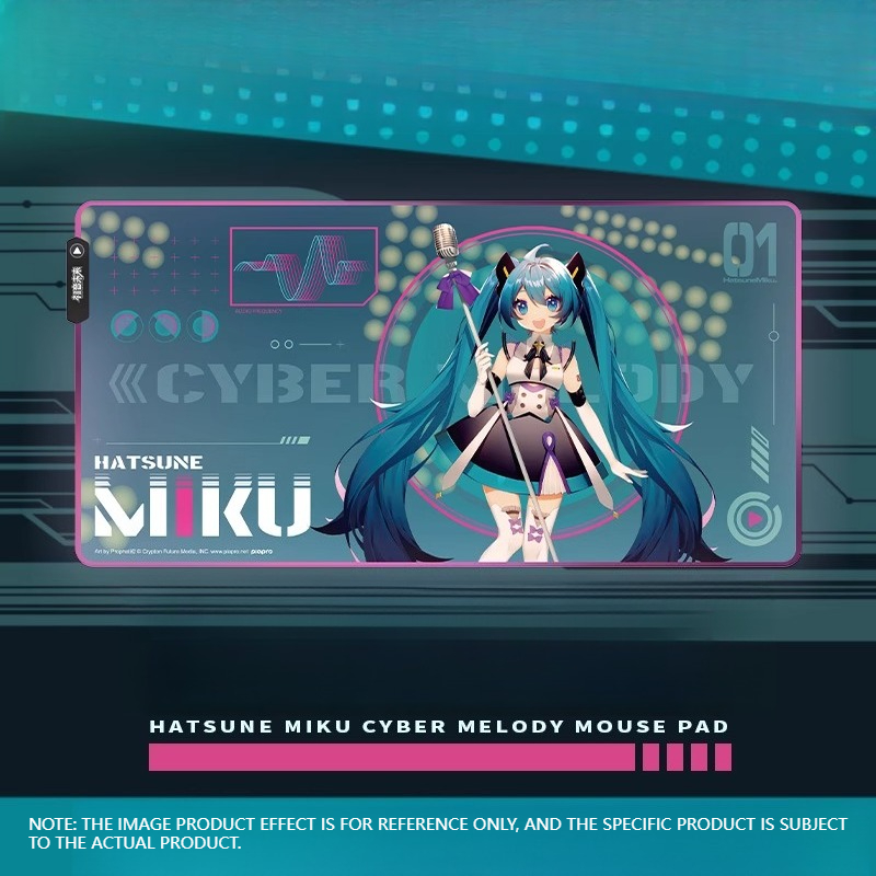 Pc Gaming Hatsune Miku - 初音ミクイルミネーションゲーミングマット - ダイナミックライト同期付きRGBアニメマウスパッド、Cosゲームコンピュータアクセサリーファンギフト