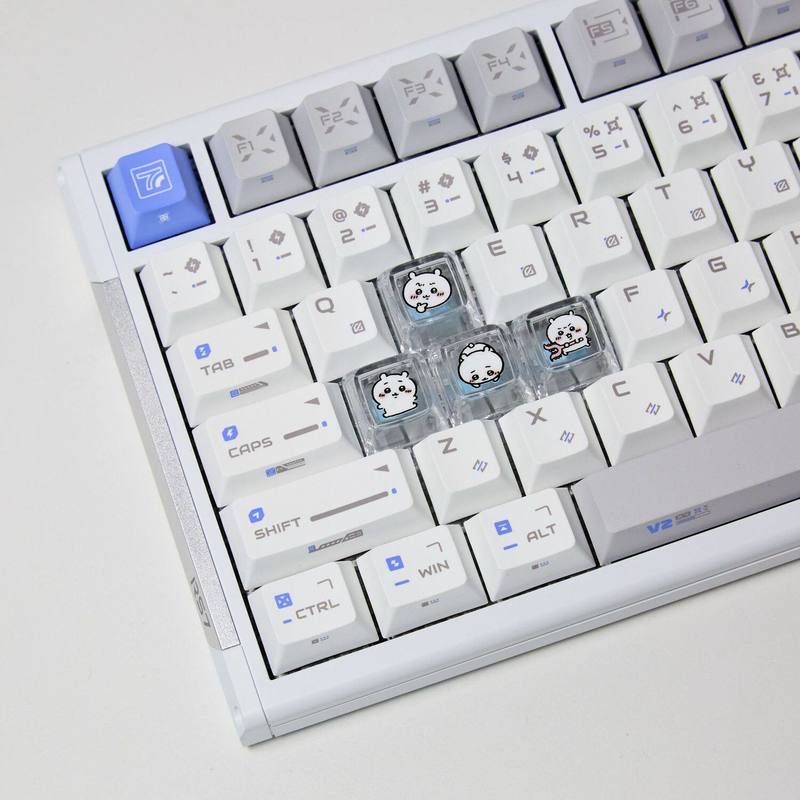 Pc Gaming Aesthetic - Chiikawa 4 個手作り透明 PC バックライト付きパーソナライズされたキーキャップメカニカルキーボードゲーマー用カスタム装飾キーキャップ