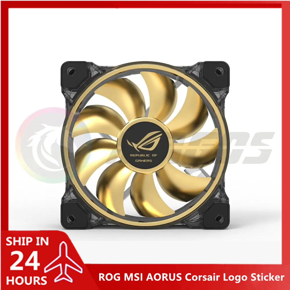 Pc Gaming Rog - PC ゲーマーキャビネットファンロゴステッカー ROG MSI AORUS Corsair