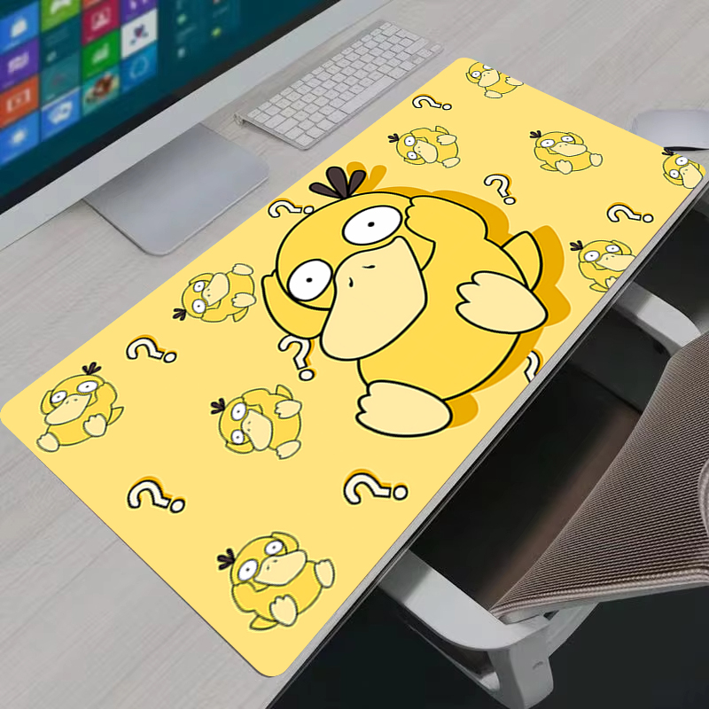 Pc Gaming Keyboard - マウスパッドアニメ P-ポケモン Psyduck XXL 大型ゲーミングマウスパッドノンスリップラバーデスクマットラップトップ PC