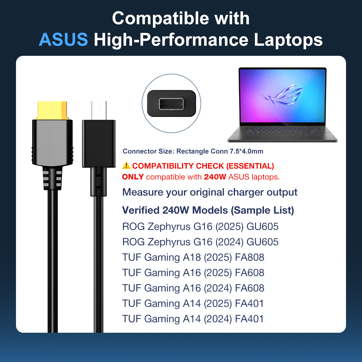 240W GaN ノートパソコン充電器 ASUS ROG Z - Pc Gaming Rog のレビューと価格