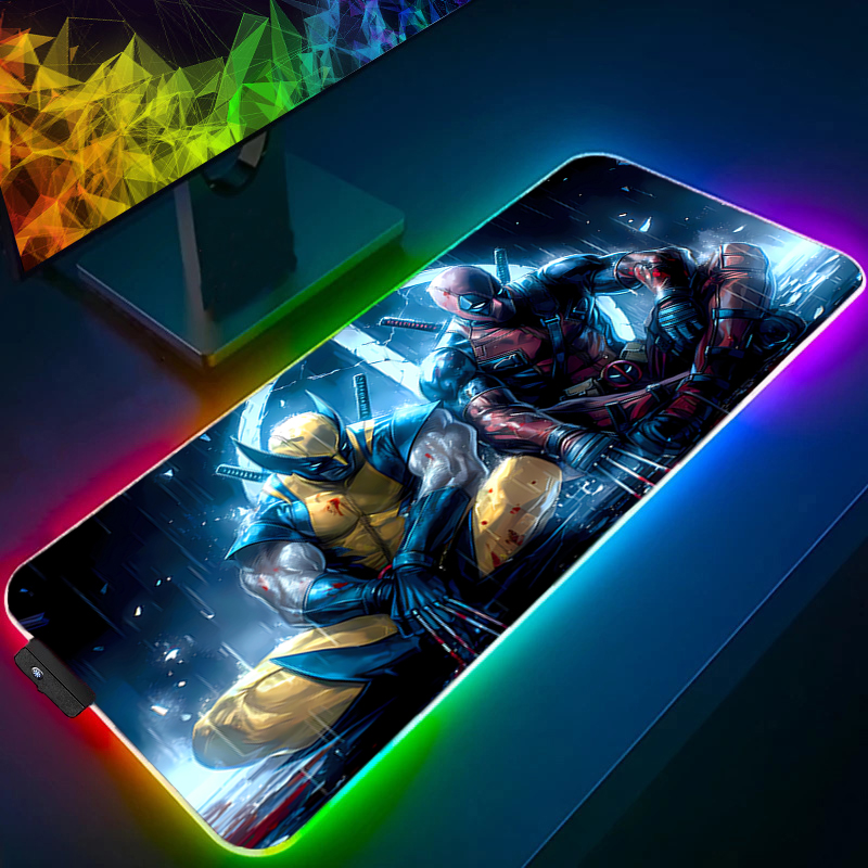 LED マウスパッドゲーミングバックライトロックエッジアニメ - Pc Gaming Aesthetic のレビューと価格