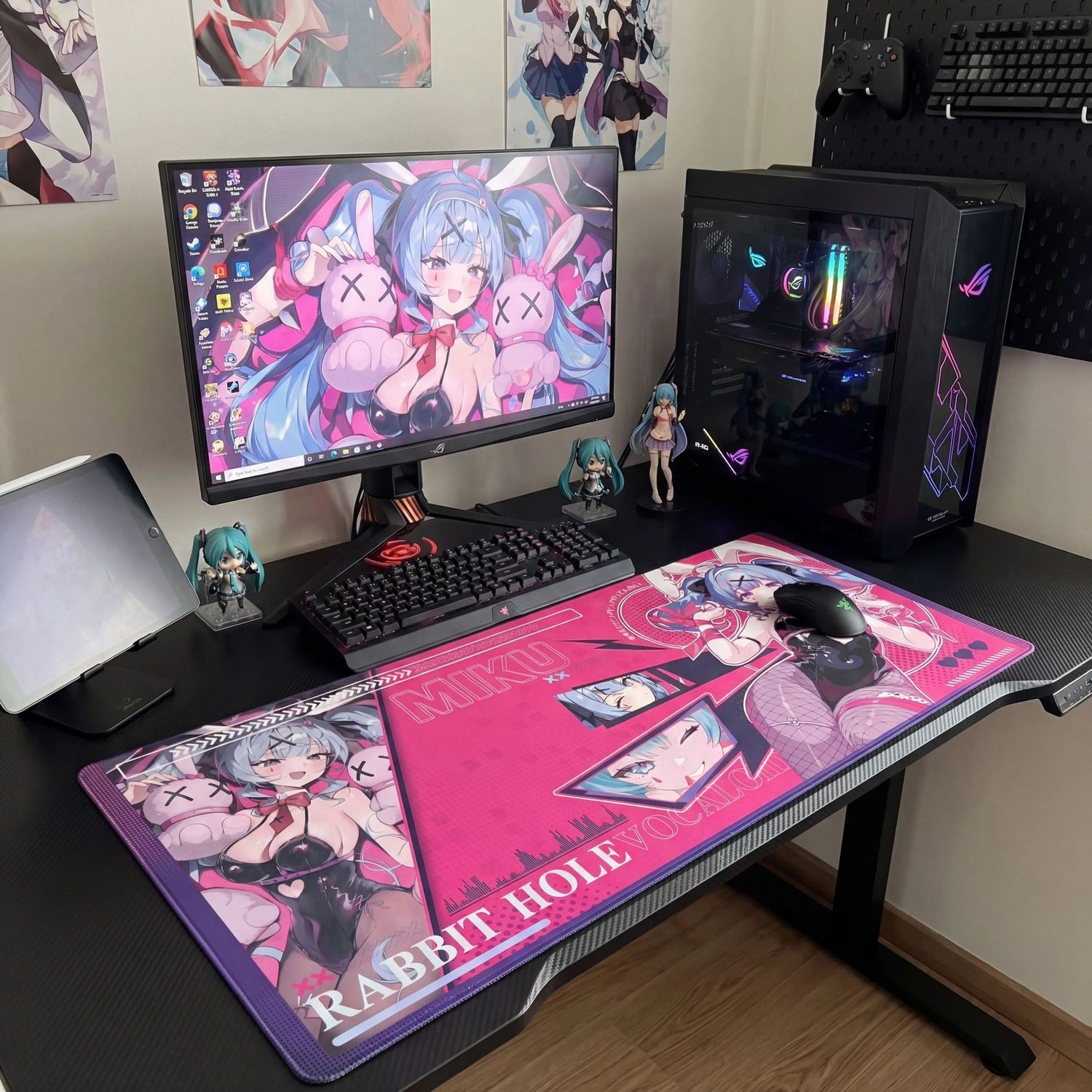 初音ミク ラビットホール特大ゲーミングマウスパッド アニメバ - Pc Gaming Hatsune Miku のレビューと価格