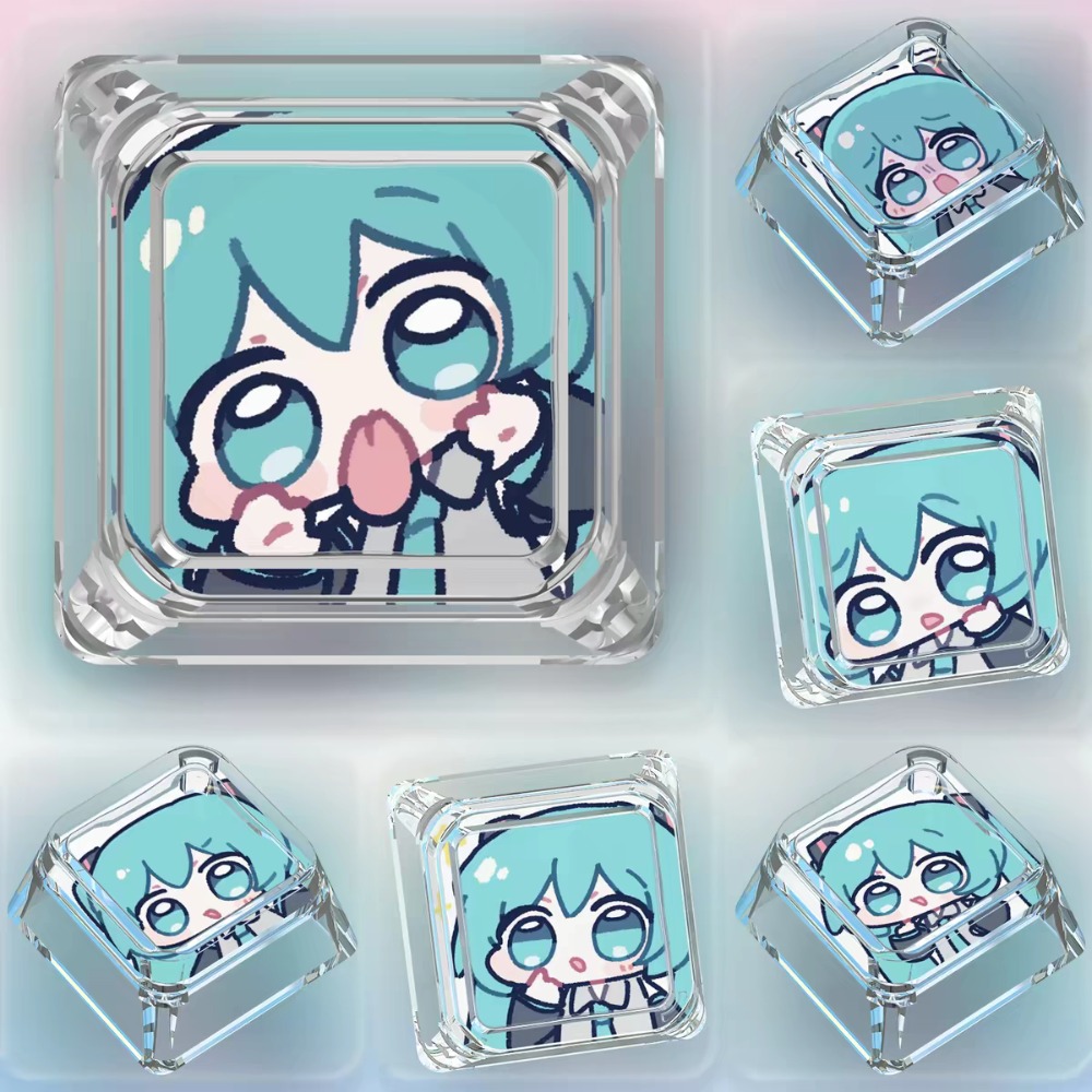漫画風初音ミクキーキャップ Qバージョン かわいいメカニカル - Pc Gaming Hatsune Miku のレビューと価格