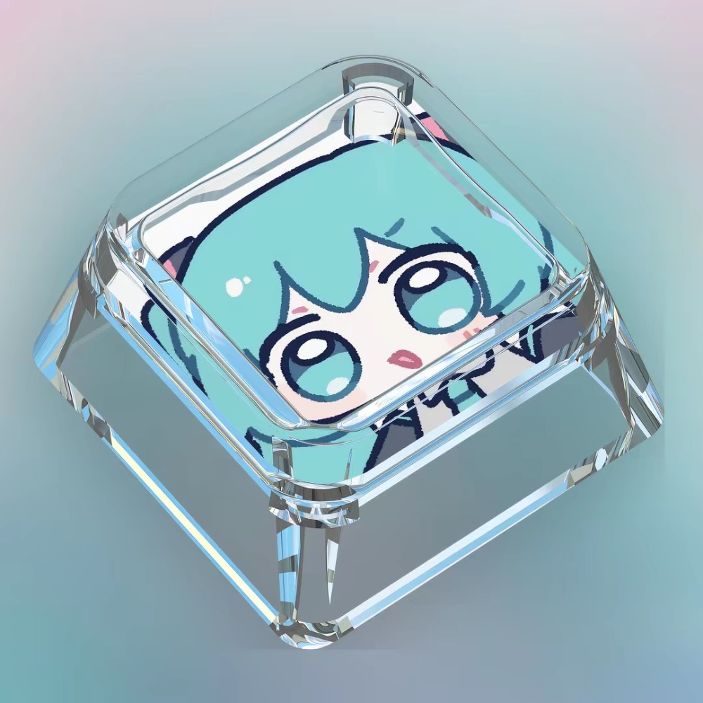 漫画風初音ミクキーキャップ Qバージョン かわいいメカニカル - Pc Gaming Hatsune Miku のレビューと価格