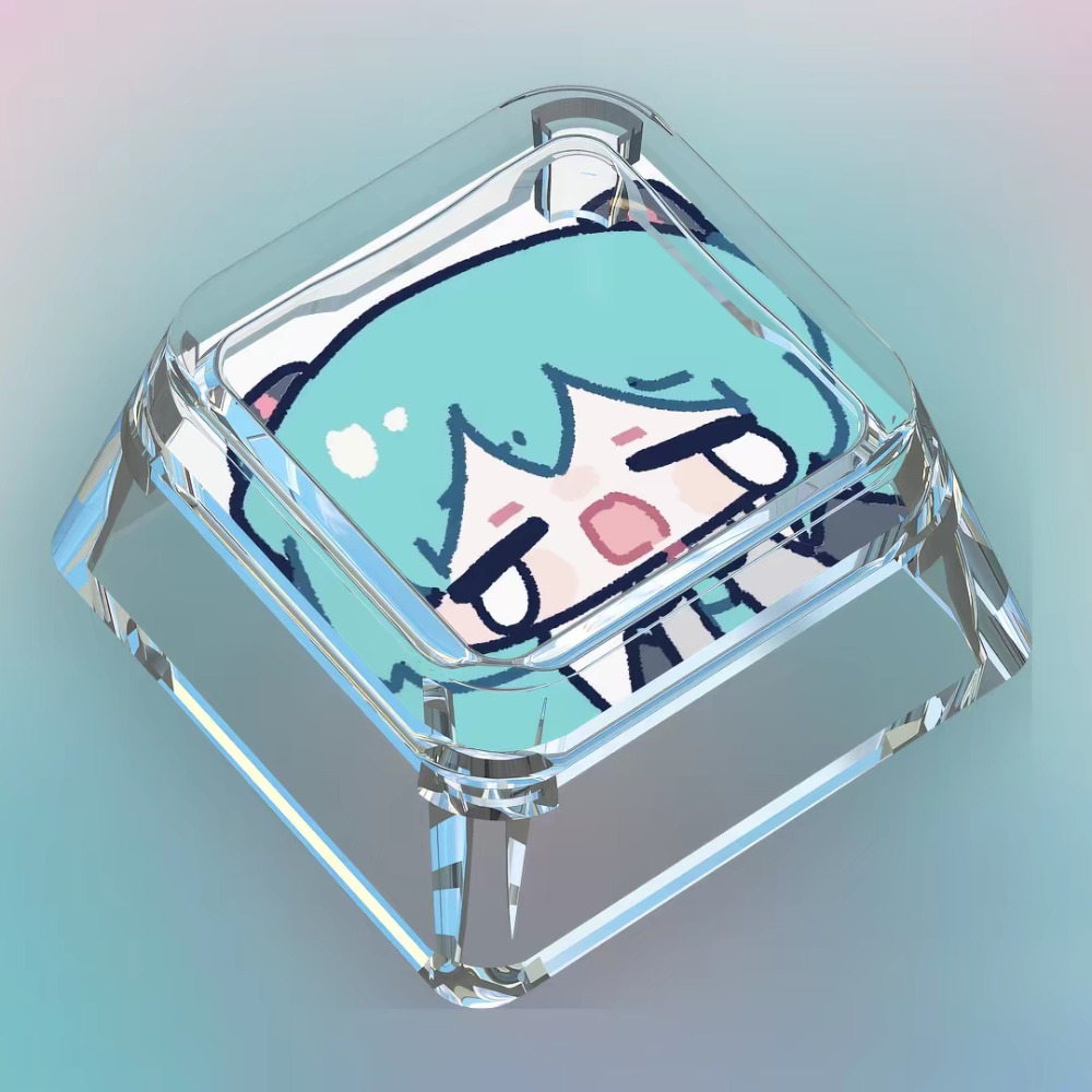 漫画風初音ミクキーキャップ Qバージョン かわいいメカニカル - Pc Gaming Hatsune Miku のレビューと価格